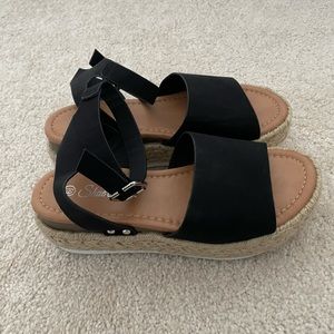 Black espadrille sandals